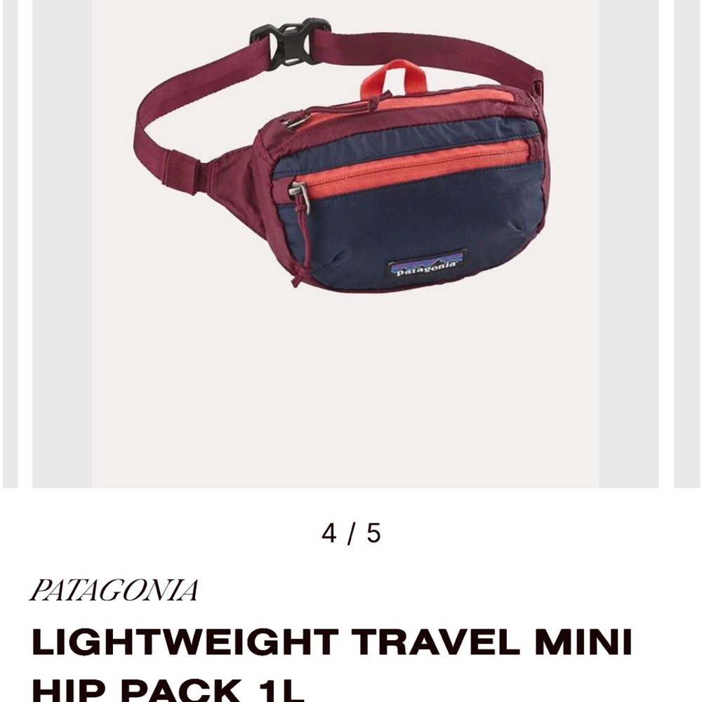 Patagonia Red and Blue Belt Bag